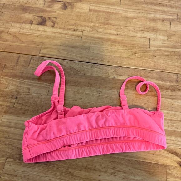 SKIMS Fits Everybody Scoop Neckline Bralette Bra Neon Pink Size Small - Picture 3 of 4
